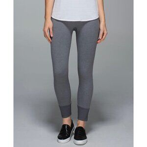 Lululemon Ebb To Street Seamless Athletic Gym Pants Heathered Slate Gray Size 6